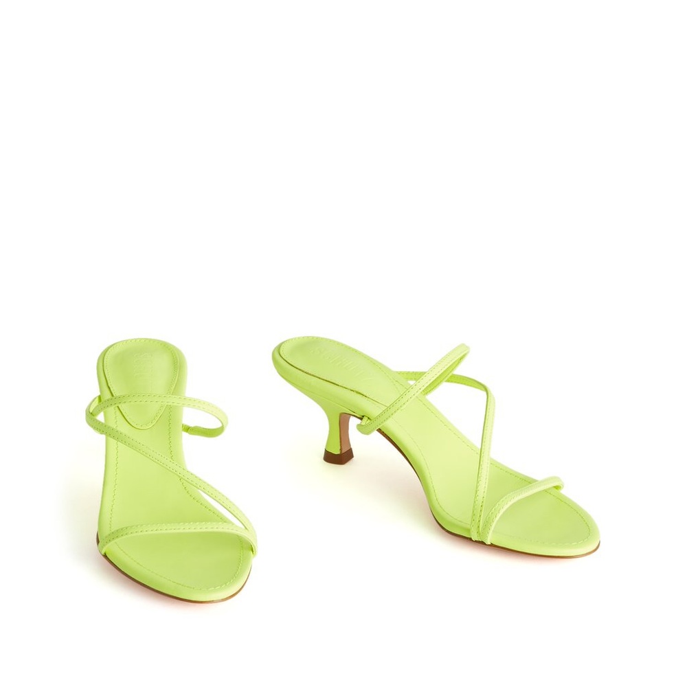 ****SOLD!!!!******Schutz neon leather kitten heels